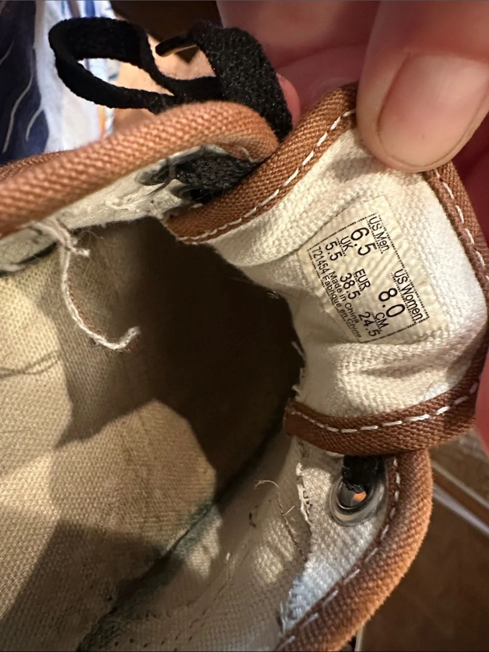 Vans Brown Canvas Low-Top Sneakers with Black Laces